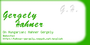 gergely hahner business card